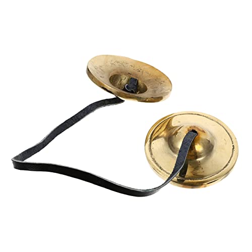 1Pc Handmade Copper Cymbal Bell for Yoga Meditation Durable Religious Musical Instrument for Mindfulness and Sound Healing Produces Harmonic Tones for Positive Energy