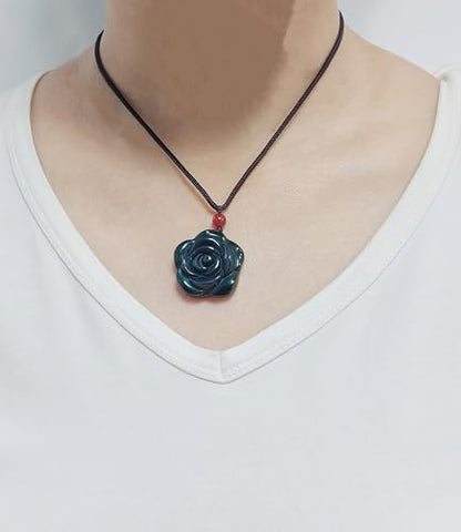 Crystal Pendant Necklaces Healing love Women's Men's choker Obsidian Tiger eye White Crystal Black Gold waterproof dainty Charm stackable statement Cute Stone necklace Unisex - style: Crystal pendant Rainbow Rose