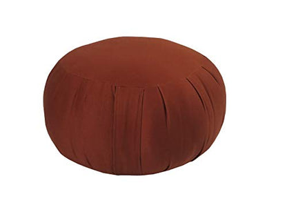 Buckwheat Zafu, Zabuton and Support Meditation Cushion Set (3pc), Clay - color: Clay