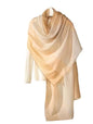 Luxury Cashmere Pashmina Style Shawl - Silk & Wool Blend Scarf, Lightweight Skin-Friendly Wrap - color: Gradient Beige