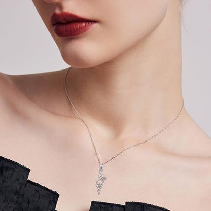 Sterling Silver S925 Om/AA Necklace Sobriety Gifts for Women Christmas Gift - style: Om
