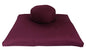 Round Zafu and Zabuton Meditation Cushion Set (2pc) - color: Burgundy