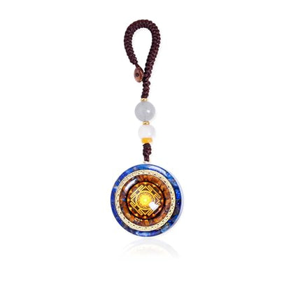 Day Day Up Orgonite Necklace - Sri Yantra Rotatable Pendant For Anti Stress Anxiety & Meditation - Malachite And Tiger Stone For Spiritual Healing & Positive Energy - color: Style 3