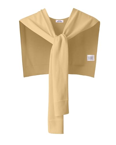 Women's Knitted Sweater Shawl Wrap - Lightweight Scarf/Cape for Downtown Girl, Casual Pashmina Shawls Fashion Accessories - color: Khaki