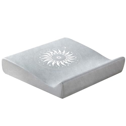 Luxe Velvet Meditation Cushion Set, Zafu Yoga Floor Mat High-Density Foam, 26.4" Large Floor Pillows, Removable Washable Cover for Indoor/Outdoor Use, Metaphysical Mandala Design - color: D