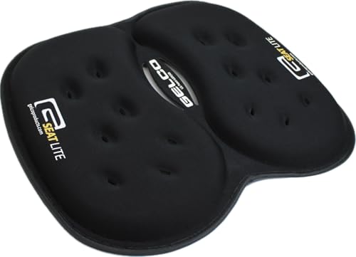 GSeat Lite Travel Gel and Foam Cushion - for Back Pain, Sciatica, Pressure Relief, and Tailbone Discomfort - Promotes Healthy Posture - Ergonomic Comfort - for Car, Commute, Airplane and Travel