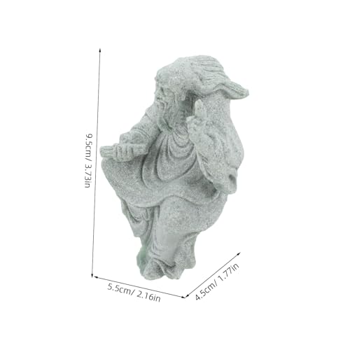 TOYANDONA Decorative Buddha Figurine for Zen Gardens Sandstone Monk Statue for Fish Tanks Bonsai Landscape Ornament Tranquil Outdoor Decor Sandstone Craft
