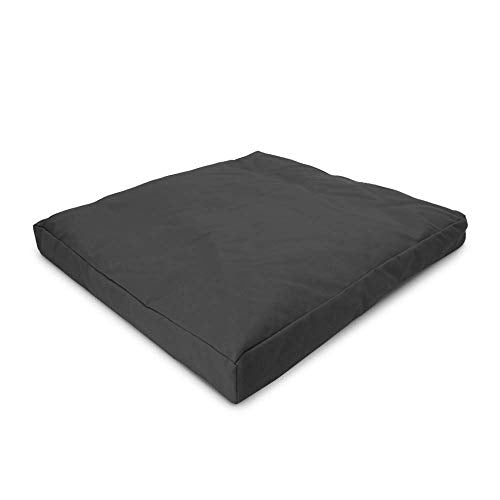 Zabuton Meditation Cushion for Workout - Supportive Yoga Floor Seat Cushion for Comfort & Posture Support - Natural Washable Cotton Fill kneeling Pad - Made in USA - Standard 24x24x2, Black - color: Black, size: Standard 24x24x2