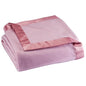 OakRidge Satin Fleece Blanket, Full/Queen, Twin or King Size – 100% Polyester Lightweight Fabric, Rose - color: Rose, size: Full Queen