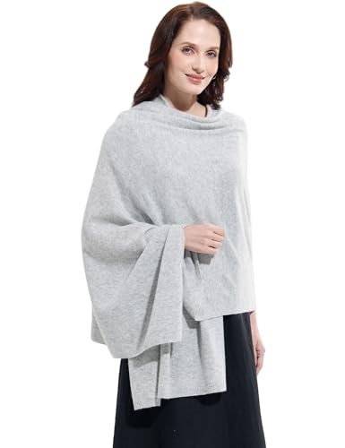 Soft Cashmere Blend Wrap Chic Scarf Stole for Women Wayfarer Travel Extra Large 87"x28" - color: Grey