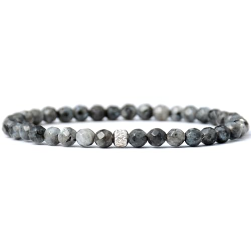 Handmade Stretch Gemstone Bead Bracelet - 4mm Natural Women's Jewelry