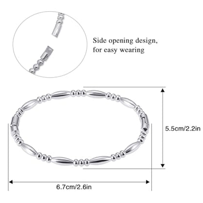 Stainless Steel Bamboo Design Bracelet Titanium Steel Bangle - color: Water Silver