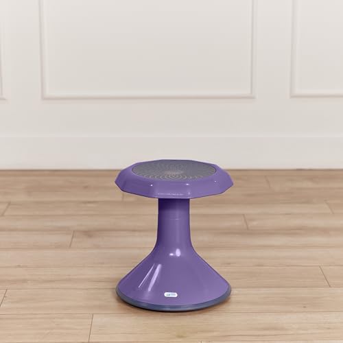 ECR4Kids ACE Active Core Engagement Wobble Stool, 15-Inch Seat Height, Flexible Seating, Eggplant - color: Eggplant