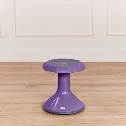 ECR4Kids ACE Active Core Engagement Wobble Stool, 15-Inch Seat Height, Flexible Seating, Eggplant - color: Eggplant