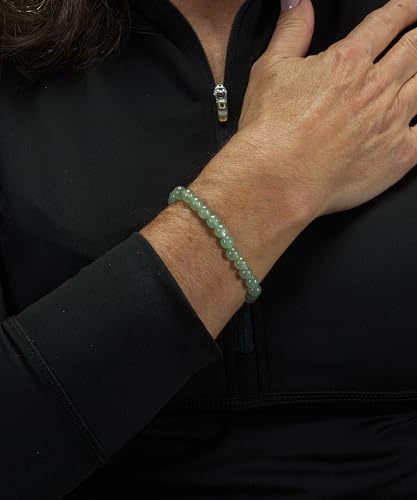 Cherry Tree Collection - Small, Medium, Large Sizes - Gemstone Beaded Bracelets For Women and Men - 6mm Round Beads - color: Green Aventurine, size: Small