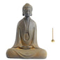 Metal Buddha Statue,Sitting Buddhist Zen Decro for Room,Desk,Outdoor, with Incense Sticks Holder,for Yoga,Meditation,Bring Inner Peace (Buddha A)