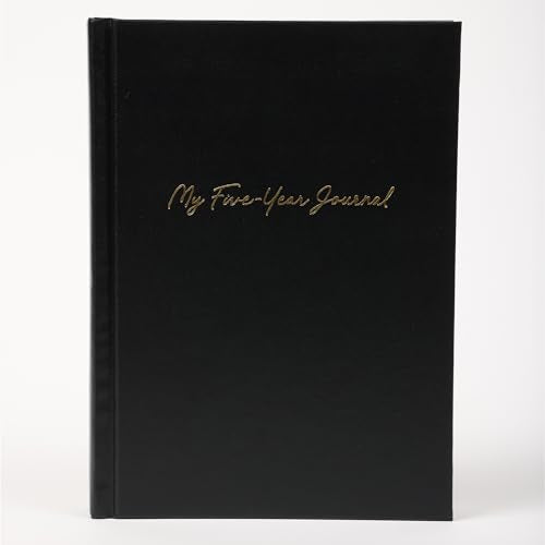 Hard Cover 5 Year Journal | The Easiest to Use Five Year Journal | Quick and Easy Five Year Daily Journal System | 6x8.25 Inch Size (Rich Black) - color: Rich Black