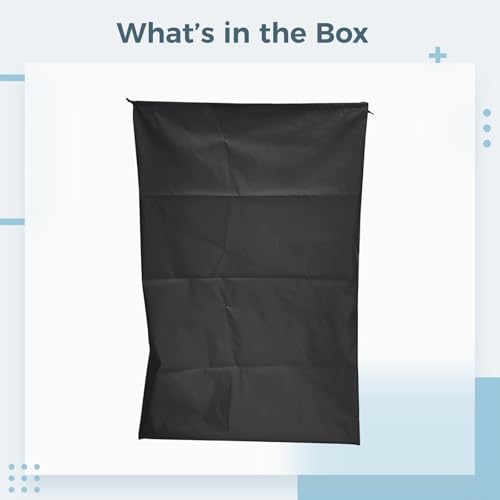 Extra-Large Drawstring Storage Bag, 47.2 X 31.5 in / 120 X 80 Cm, 210D Polyester, Ideal for Clothes and Quilts, Black