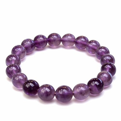 Natural Handmade Healing Chakra Bracelet - color: 12mm-Amethyst-FOR 8-8.7 INCH WRIST