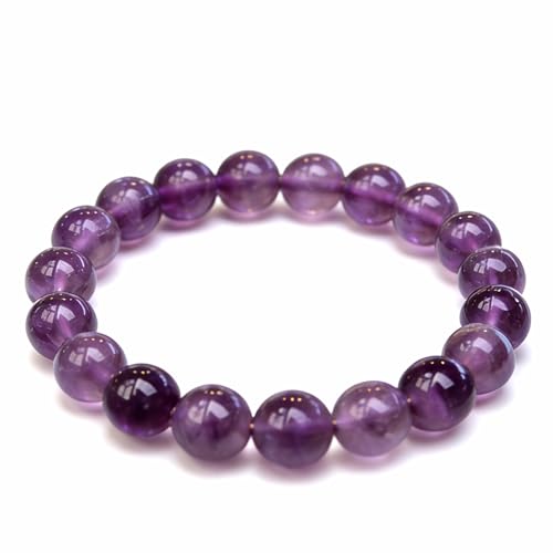 Natural Handmade Healing Chakra Bracelet - color: 12mm-Amethyst-FOR 8-8.7 INCH WRIST