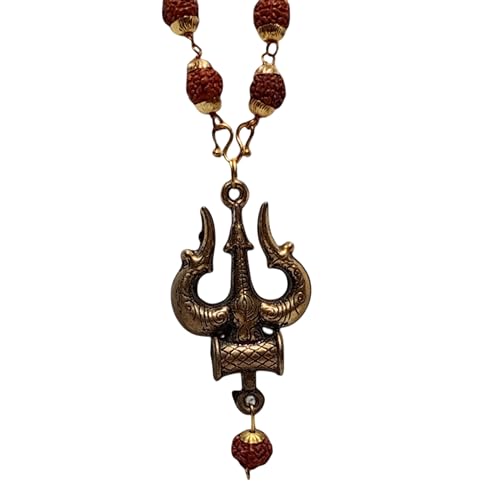 Rudraksha Mala shiv ji Mahakal Locket Rudraksha Mala Mahakal Locket Rudraksha Mala Shiva Rudraksha Mala Mahakal locket with chain - style: design 6