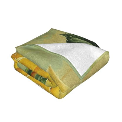 Yellow Rose Prints Throw Blanket (320g Flannel) Anti-Pilling Warm Fuzzy Blankets for Bed Sofa Couch Travel 40x30 Inch - color: Yellow Rose, size: 40x30 Inch