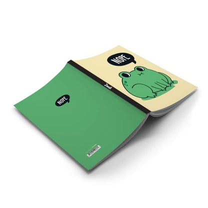 DENIK Nope Frog Classic Layflat Notebook, 8.25-inch Length, Office and School Supplies