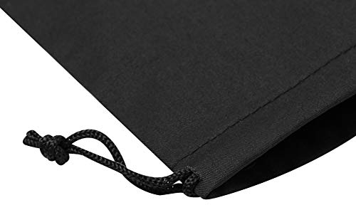 Black Cotton Drawstring Bags, Reusable Quality with Double String, For Pantry Gifts Stationery - Pack of 6 (Black Cotton Blend, 5 x 7 Inch) - color: Black Cotton Blend, size: 5 x 7 Inch