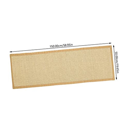 Healifty Bamboo Woven Tatami Mat 50x150CM Portable Meditation Cushion Breathable Floor Pad for Yoga Home Use and Sleeping