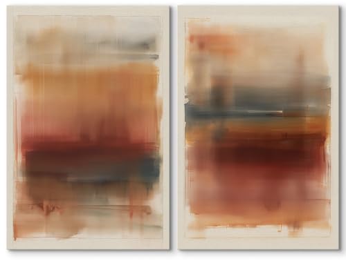 SIGNWIN Canvas Print Wall Art Burnt Sienna Gradient Abstraction Warm Modern Art Minimalist Neutral Decor for Living Room, Bedroom, Office - 16"x24" x 2 - color: Bs16-2507-m03, size: 16" x 24" x 2 panels
