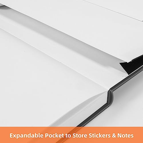 BOSSAND Lined Journal Notebook, A5 Journals for Writing, 200 Pages 100 GSM Thick Classic Ruled Paper, Hardcover, 8.25 inches x 5.75 inches, Black - color: Black - 1 Pack