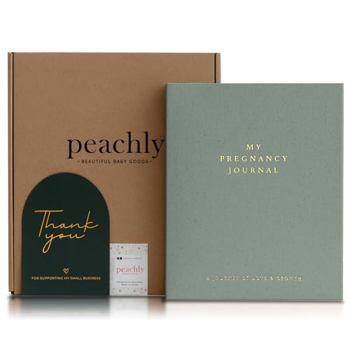 Peachly Pregnancy Journal - Linen Pregnancy Book to Capture Every Milestone - Pregnancy Must Haves - Baby Book Keepsake Pregnancy Journals For First Time Moms and Experienced Moms (Sage) - color: Sage