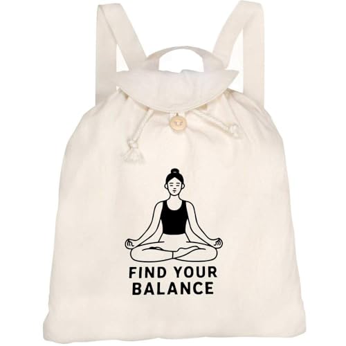 Azeeda 'Yoga Balance Meditation' Canvas Rucksack/Backpack (RK00040672)