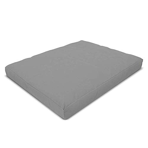 Zabuton Meditation Cushion for Workout - Supportive Yoga Floor Seat Cushion for Comfort & Posture Support - Natural Washable Cotton Fill kneeling Pad - Made in USA - Premium 32x26x3, Stone Gray - color: Stone Gray, size: Premium 32x26x3