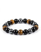Triple Protection Bracelet for Men & Women - Natural Tiger Eye, Black Obsidian & Hematite Beaded Bracelet - 10mm Healing Crystals for Luck, Prosperity & Spiritual Protection - Meaningful Gift - color: Colorful (Set 66)