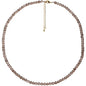 Simple Choker Necklace for Women Real Stone and Crystals Necklaces 4mm Beaded Choker Jewelry Meditation Gift for Women (16"+2") - style: Grey Agate
