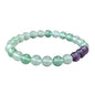 The Alchemist's Arcanum Adjustable Beaded Wrist Accessory for Men and Women, Stretch Fit Stone Bead Jewelry for Daily Wear and Gifting - color: Multi Flourite