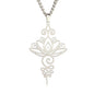 TEAMER Lotus Necklace Stainless Steel Flower of Life Necklace Yoga Meditation Pendant Inspirational Jewelry For Women - color: Style 1 - Silver