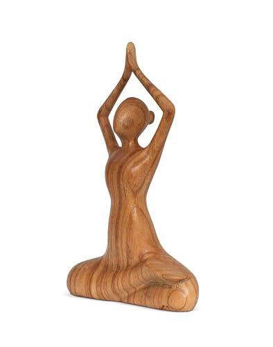 G6 Collection 10" Wooden Handmade Abstract Sculpture Decorative Home Decor Handcrafted Figurine Accent Decoration Artwork Hand Carved, Easy Pose - style: Easy Pose