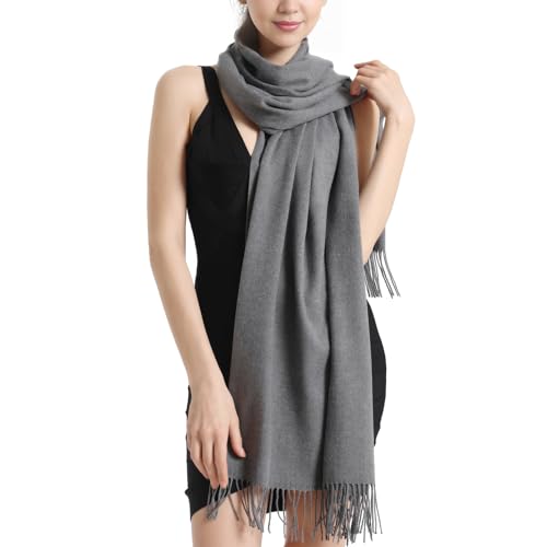 Pashmina Scarf and Shawl - Soft Women Pashminas Wrap for Wedding Evening Party dresses - color: Grey