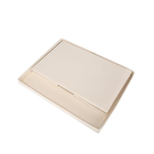 Foldable Storage Bins with Lids Cotton Canvas Rectangular Storage Box Ideal for Organization Lightweight and Durable (L) - size: ‎17.71 x 13.77 x 9.84"