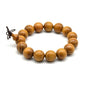 Zen Dear Natural Golden Sandalwood Mexican Bocote Mala Prayer Bead Bracelet Link Wrist Necklace Mala Beads - style: 15mm 15 beads