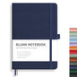1pc Blank Journal Notebook, 192 Pages, A5 Medium Size (5.7'' x 8.3''), Leather Hardcover, 100 GSM Thick Paper, for Sketching, Drawing, Painting（Pale purple）