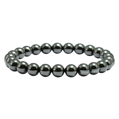 Amazing Gemstone Crystal Bracelet for Women Men's Gifts - Protection Healing Crystal Bracelet - 8mm Gemstone Beaded Stretchable Bracelet Pulseras Para Hombres Mujer Stocking Stuffers Mothers Day Gift (Hematite) - color: Hematite