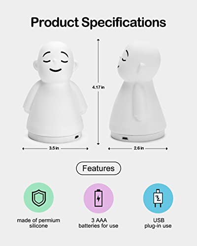 Calm Your Mind for Stress & Anxiety Relief Night Light for Mindfulness - Guided Visual Meditation Tool for Women Men- Relaxing Self Care for Adults Kids - size: 1 Count (Pack of 1)