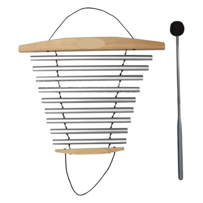 Meditation Chime with Mallet, Musical Instruments, Tubular Chime, Meditation Bowl Sound for Home, Yoga, Office, 9 Tones Thickened - color: 9 Tones Thickened
