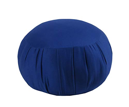 Kapok Zafu, Zabuton and Support Meditation Cushion Set (3pc) - color: Royal Blue