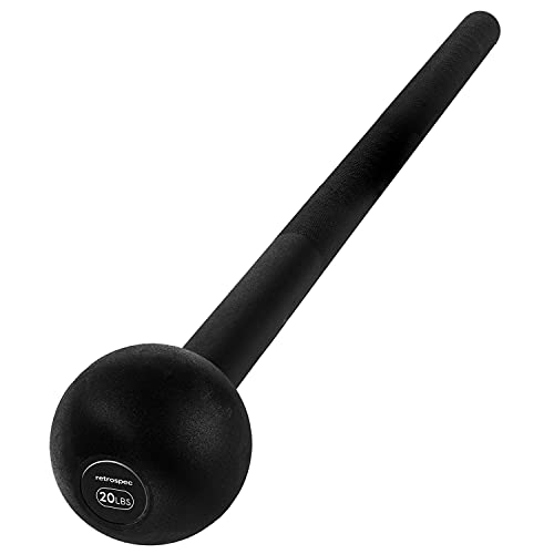 Retrospec Revolve Steel Macebell for Strength Training, Rehabilitation, Stretching, Conditioning and Rotational Training - 5, 7, 10, 15, 20, 30lb Options for Women & Men