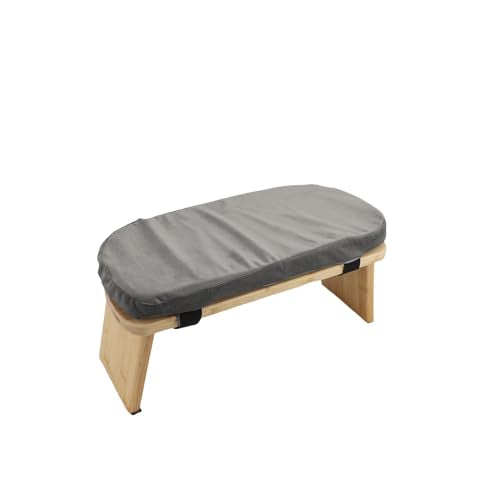 Meditation Bench, Folding Kneeling Meditation Stool, Removable Cushion Stool with Magnetic Locking Hinges, Ideal for Indoor & Outdoor Yoga & Prayer (Gray) - color: Grey
