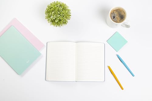 Pearhead Hardcover Journal Notebook 6x8 – Blue Swan College-Ruled Writing Journal with 200 Lined Pages for Notes, Work & Journaling (Pack of 2) - color: Blue Swan Journal 2-pack